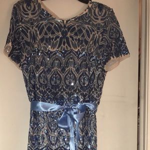 Sequin Embellished Evening Gown